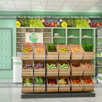 Thiết kế cửa hàng rau củ quả Neco Mart – Bình Thạnh